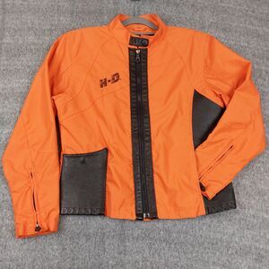 Harley-Davidson Women’s Small Orange Nylon Water Resistant Riding Jacket